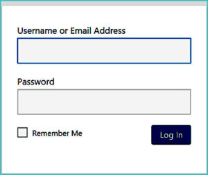 Username Password login 